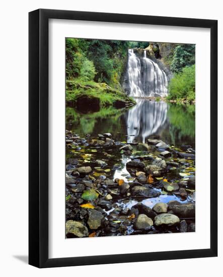 USA, Oregon, Young's River Falls. Waterfall Landscape-Steve Terrill-Framed Photographic Print