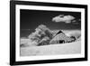 USA, Palouse Country, Washington State, Infrared Palouse fields and barn-Terry Eggers-Framed Photographic Print
