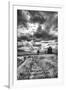 USA, Palouse Country, Washington State, old wooden silo and railroad tracks-Terry Eggers-Framed Photographic Print