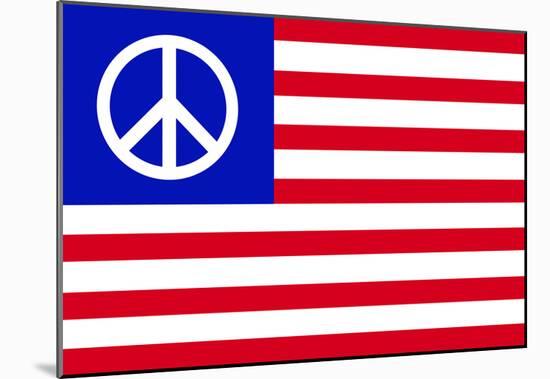 USA Peace Flag-null-Mounted Poster