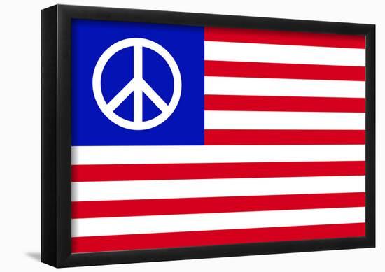 USA Peace Flag-null-Framed Poster