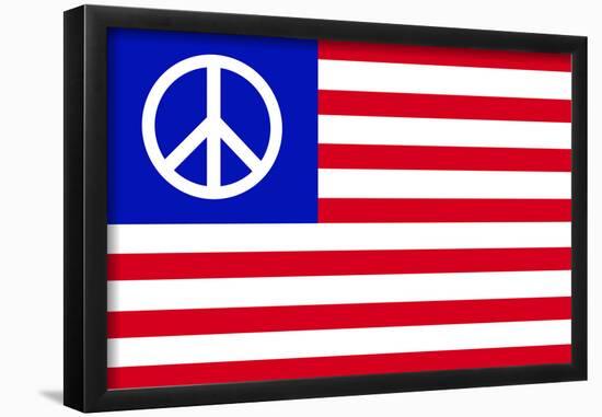 USA Peace Flag-null-Framed Poster