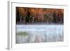 USA, Pennsylvania, Benton. Fog over Pond-Jay O'brien-Framed Photographic Print