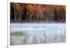 USA, Pennsylvania, Benton. Fog over Pond-Jay O'brien-Framed Photographic Print