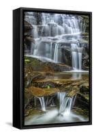 USA, Pennsylvania, Benton. Waterfall in Ricketts Glen State Park.-Jay O'brien-Framed Stretched Canvas