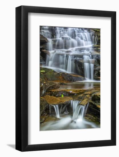 USA, Pennsylvania, Benton. Waterfall in Ricketts Glen State Park.-Jay O'brien-Framed Photographic Print