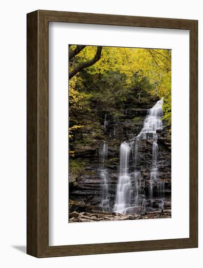 USA, Pennsylvania, Benton. Waterfall in Ricketts Glen State Park-Jay O'brien-Framed Photographic Print