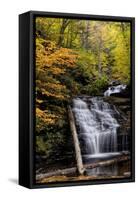 USA, Pennsylvania, Benton. Waterfall in Ricketts Glen State Park-Jay O'brien-Framed Stretched Canvas