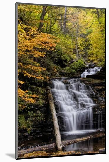 USA, Pennsylvania, Benton. Waterfall in Ricketts Glen State Park-Jay O'brien-Mounted Photographic Print