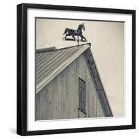 USA, Pennsylvania, Dutch Country, Amish Barn and Weathervane-Walter Bibikow-Framed Photographic Print