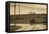 USA, Pennsylvania, Dutch Country, Paradise, Amish Horse and Buggy-Walter Bibikow-Framed Stretched Canvas