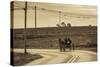 USA, Pennsylvania, Dutch Country, Paradise, Amish Horse and Buggy-Walter Bibikow-Stretched Canvas
