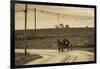 USA, Pennsylvania, Dutch Country, Paradise, Amish Horse and Buggy-Walter Bibikow-Framed Photographic Print