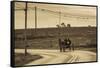 USA, Pennsylvania, Dutch Country, Paradise, Amish Horse and Buggy-Walter Bibikow-Framed Stretched Canvas
