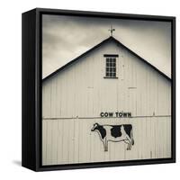 USA, Pennsylvania, Dutch Country, Smoketown, Barn with Cow Art-Walter Bibikow-Framed Stretched Canvas