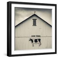 USA, Pennsylvania, Dutch Country, Smoketown, Barn with Cow Art-Walter Bibikow-Framed Photographic Print