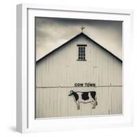 USA, Pennsylvania, Dutch Country, Smoketown, Barn with Cow Art-Walter Bibikow-Framed Photographic Print