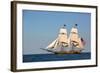USA, Pennsylvania, Erie. View of sailing ship at sea.-Ellen Anon-Framed Photographic Print