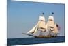 USA, Pennsylvania, Erie. View of sailing ship at sea.-Ellen Anon-Mounted Photographic Print