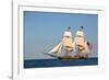 USA, Pennsylvania, Erie. View of sailing ship at sea.-Ellen Anon-Framed Photographic Print