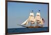 USA, Pennsylvania, Erie. View of sailing ship at sea.-Ellen Anon-Framed Photographic Print