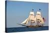 USA, Pennsylvania, Erie. View of sailing ship at sea.-Ellen Anon-Stretched Canvas