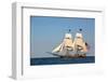 USA, Pennsylvania, Erie. View of sailing ship at sea.-Ellen Anon-Framed Photographic Print