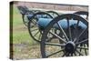 USA, Pennsylvania, Gettysburg, Artillery on Confederate Avenue-Walter Bibikow-Stretched Canvas