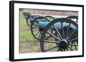 USA, Pennsylvania, Gettysburg, Artillery on Confederate Avenue-Walter Bibikow-Framed Photographic Print