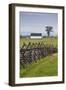 USA, Pennsylvania, Gettysburg, Battle of Gettysburg, Battlefield Fence-Walter Bibikow-Framed Photographic Print