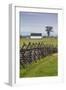 USA, Pennsylvania, Gettysburg, Battle of Gettysburg, Battlefield Fence-Walter Bibikow-Framed Photographic Print