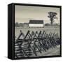 USA, Pennsylvania, Gettysburg, Battle of Gettysburg, Battlefield Fence-Walter Bibikow-Framed Stretched Canvas