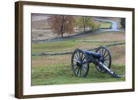 USA, Pennsylvania, Gettysburg, Battle of Gettysburg, Civil War Cannon-Walter Bibikow-Framed Photographic Print