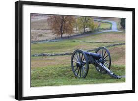 USA, Pennsylvania, Gettysburg, Battle of Gettysburg, Civil War Cannon-Walter Bibikow-Framed Photographic Print