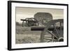 USA, Pennsylvania, Gettysburg, Battlefield Monument and Cannon-Walter Bibikow-Framed Photographic Print