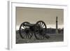 USA, Pennsylvania, Gettysburg, Battlefield Monument and Cannon-Walter Bibikow-Framed Photographic Print