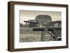 USA, Pennsylvania, Gettysburg, Battlefield Monument and Cannon-Walter Bibikow-Framed Photographic Print