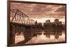 USA, Pennsylvania, Harrisburg, City Skyline from the Susquehanna River-Walter Bibikow-Framed Photographic Print