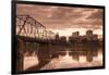 USA, Pennsylvania, Harrisburg, City Skyline from the Susquehanna River-Walter Bibikow-Framed Photographic Print