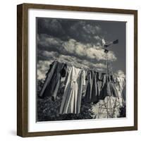USA, Pennsylvania, Lancaster, Amish Farm and House Museum, Laundry-Walter Bibikow-Framed Photographic Print