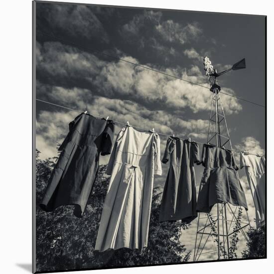 USA, Pennsylvania, Lancaster, Amish Farm and House Museum, Laundry-Walter Bibikow-Mounted Photographic Print