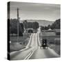 USA, Pennsylvania, Pennsylvania Dutch Country, Paradise, Amish Horse and Buggy on Paradise Lane-Walter Bibikow-Stretched Canvas