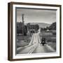 USA, Pennsylvania, Pennsylvania Dutch Country, Paradise, Amish Horse and Buggy on Paradise Lane-Walter Bibikow-Framed Photographic Print