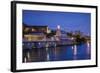 USA, Pennsylvania, Philadelphia, Fairmont Waterworks and City Skyline-Walter Bibikow-Framed Photographic Print