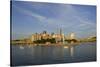 USA, Pennsylvania, Pittsburgh. Boats in Front of Point State Park-Kevin Oke-Stretched Canvas