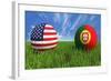 USA-Portugal-mhristov-Framed Art Print