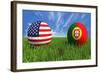 USA-Portugal-mhristov-Framed Art Print