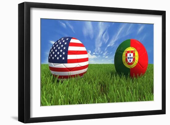 USA-Portugal-mhristov-Framed Art Print