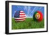 USA-Portugal-mhristov-Framed Art Print