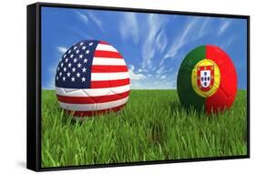 USA-Portugal-mhristov-Framed Stretched Canvas